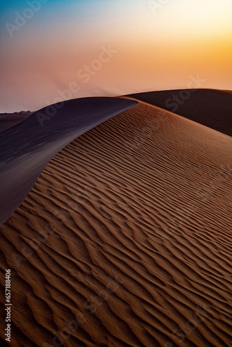 Arabian Desert Sunset in  the Arabian Peninsula 