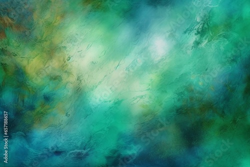 An abstract artwork featuring blue and green colors with a dreamy texture, perfect as a background wallpaper. Generative AI