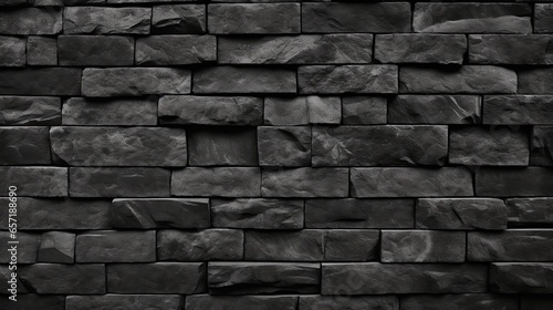 Black stone wall background texture, 3D render abstract minimalist rock stone texture for presentation.