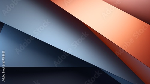 Modern 3d geometric background with grey, blue, and orange color for business wallpaper