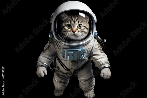 cute cat wearing a spacesuit