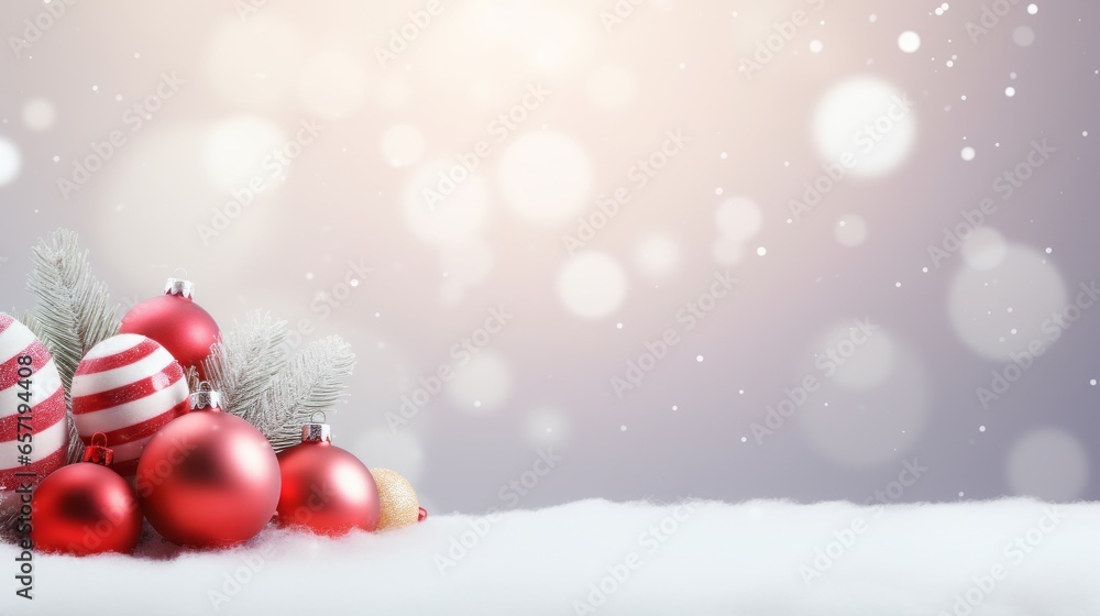 Merry Christmas and happy New Year background, Christmas element decoration, AI generated