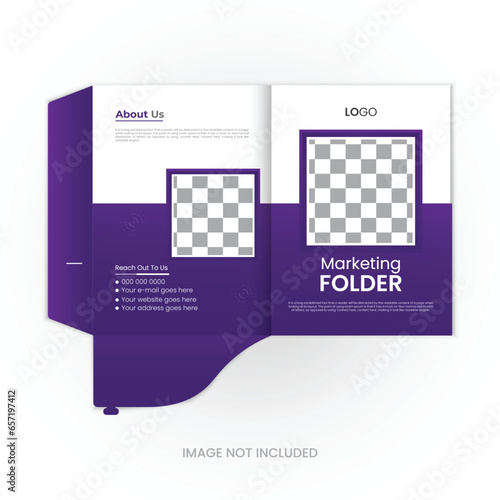 Creative modern marketing folder design template