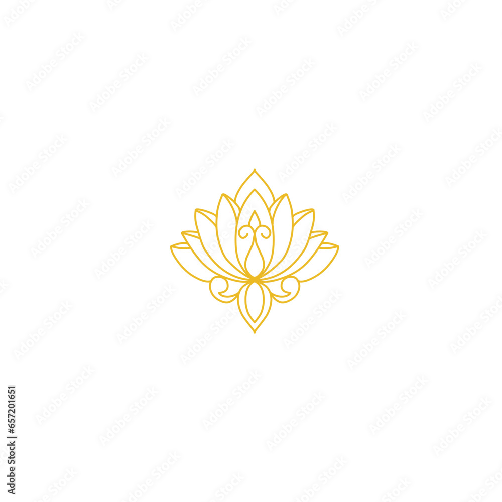 Golden Lotus symbol icon Golden Lotus symbol icon