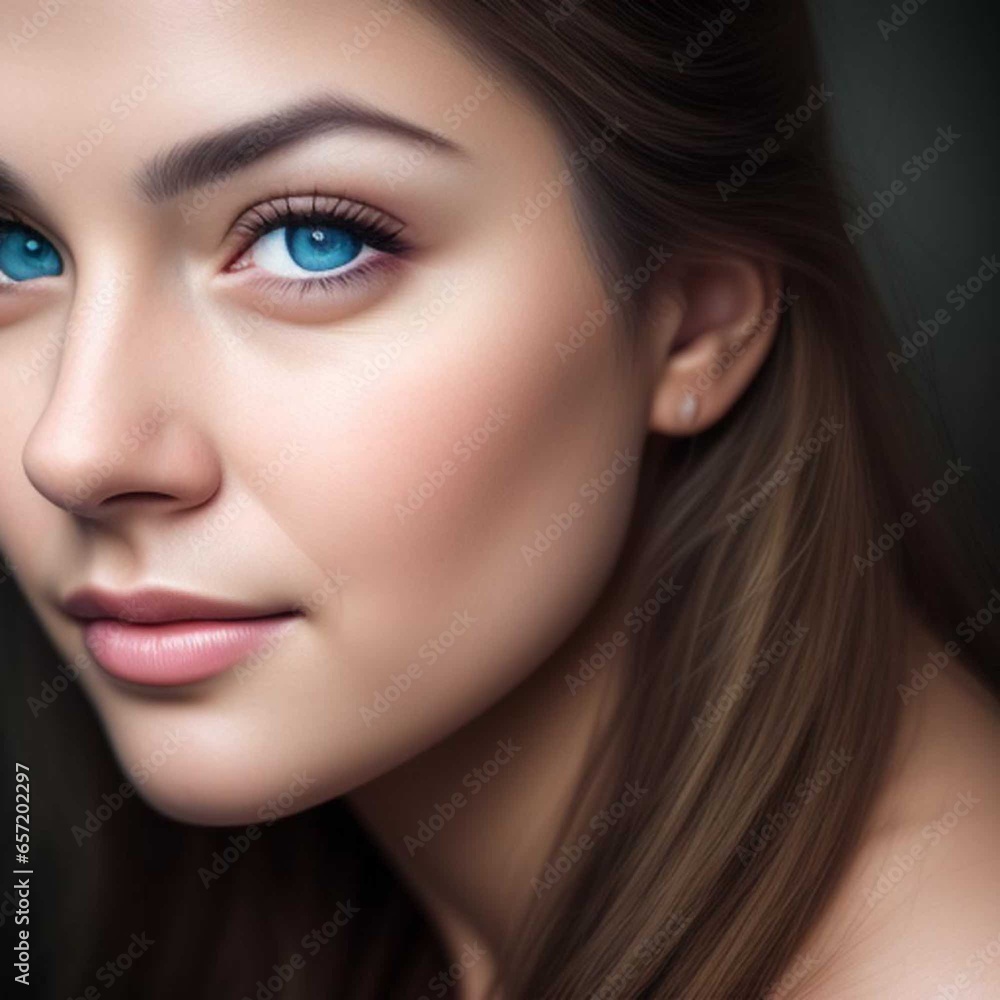 close up portrait of a woman close up portrait of a woman