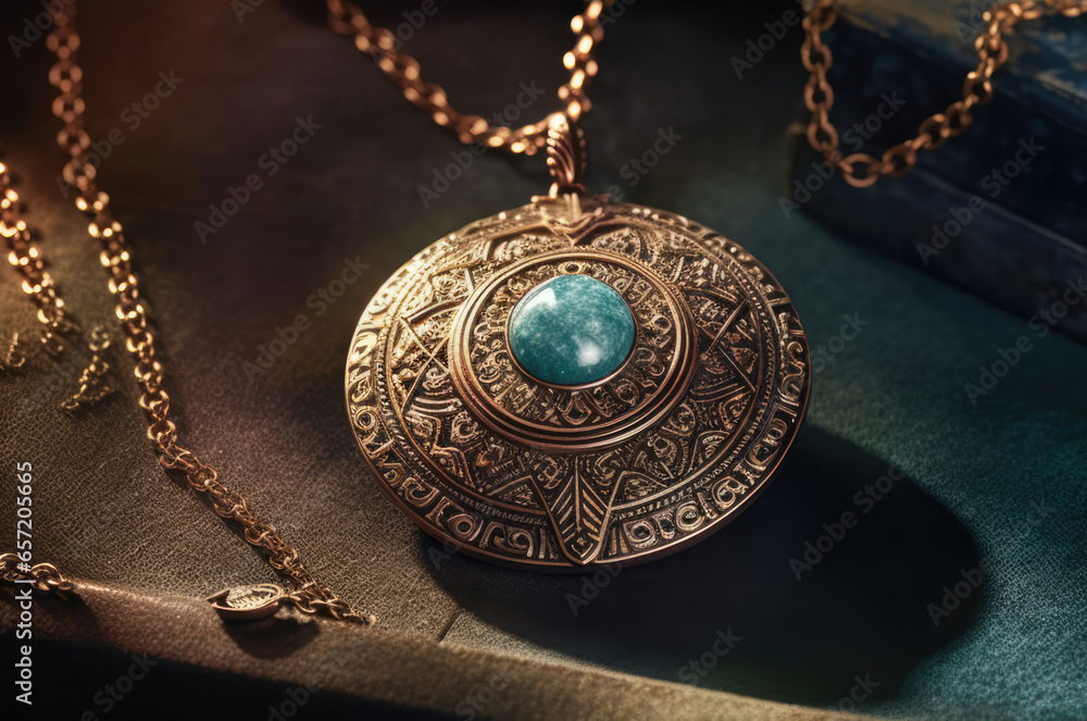 Exquisite diamond amulet necklace, a fantasy of elegance and charm Exquisite diamond amulet necklace, a fantasy of elegance and charm
