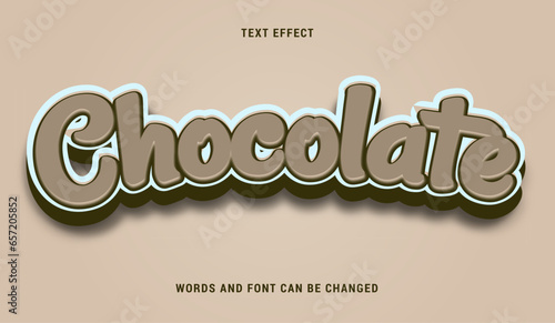 chocolate text effect editable eps cc (ID: 657205852)