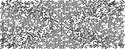 Rough, irregular texture composed of monochrome geometric elements. Overlay distressed grunge background. Abstract vector illustration. Isolated on white background. EPS10