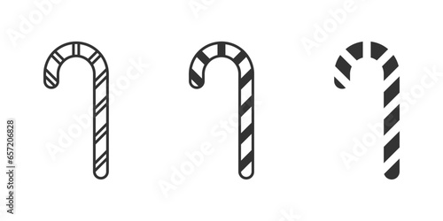 Christmas candy cane icon. Vector illustration