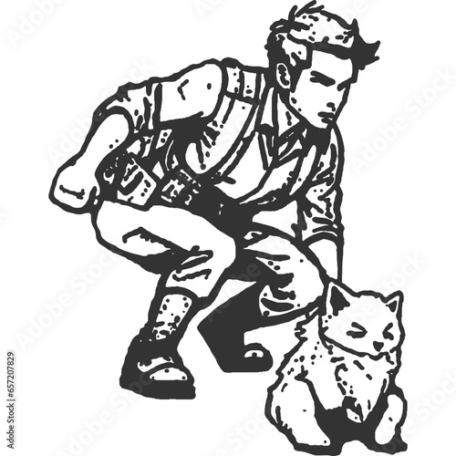 Mighty Warden Vintage Illustration Vector
