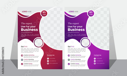Creative modern business flyer design template