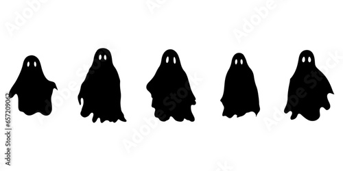 Ghosts: A Great Halloween Collection of Scary, Ghostly Monsters and Simple Spooky Character