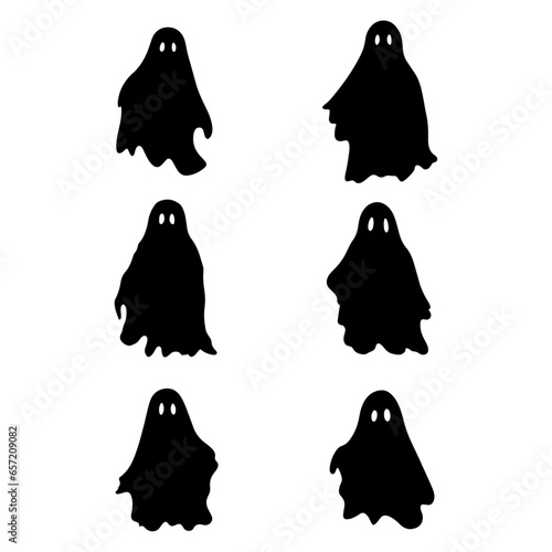 Great Halloween Collection of Ghostly Monsters: Simple Spooky Character