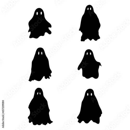 Scary Ghostly Monsters: A Great Collection for Halloween with Simple Spooky Character