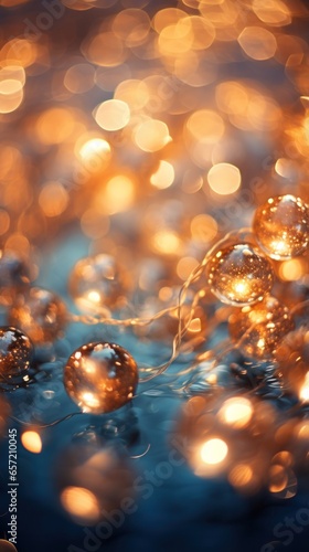 Sparkling Christmas lights in soft focus