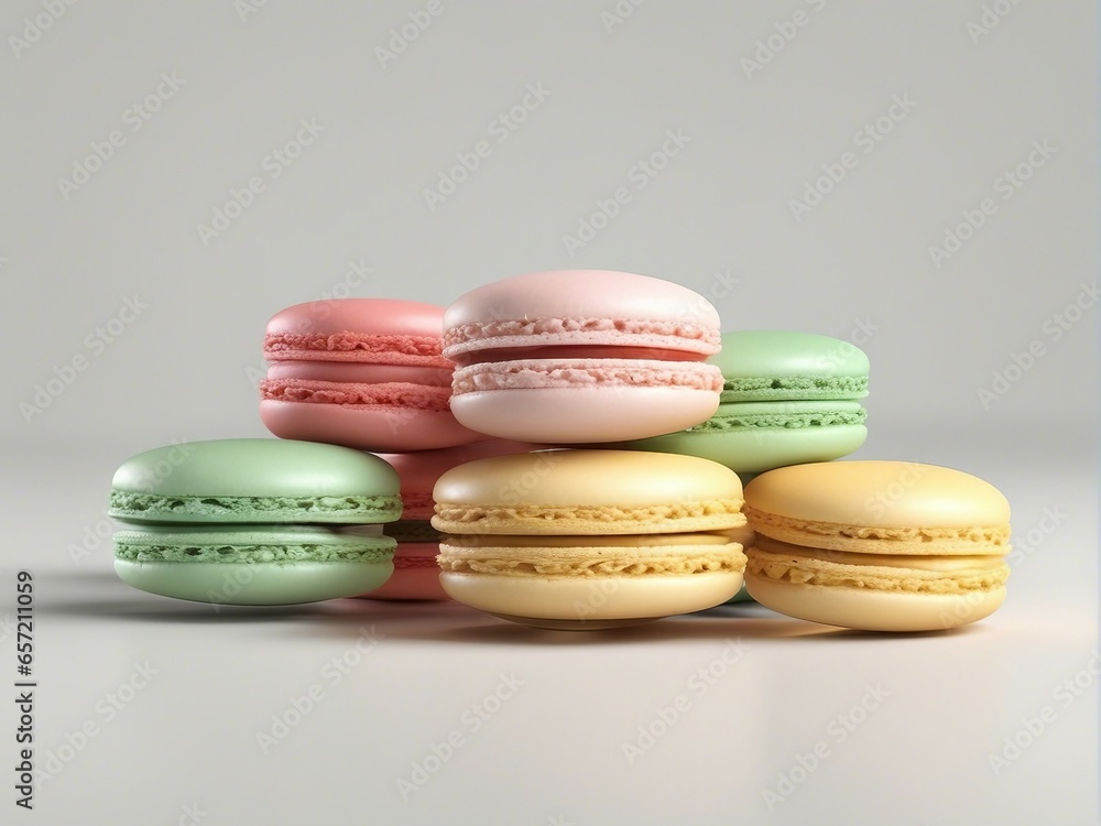 Obraz premium colorful macaroons isolated on white