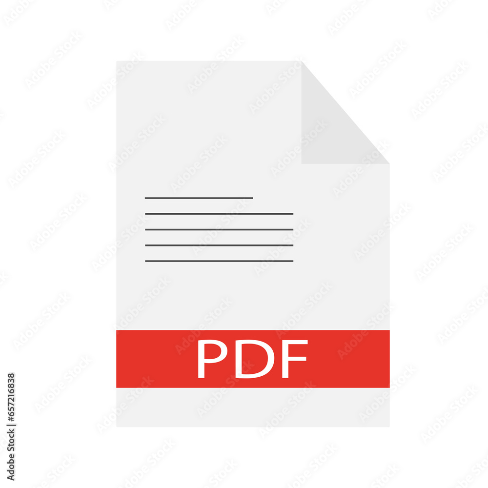 pdf file icon. illustration Flat design style. pdf file icon. illustration Flat design style.