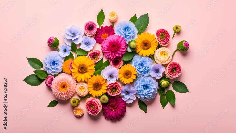flowers on white background flowers on white background