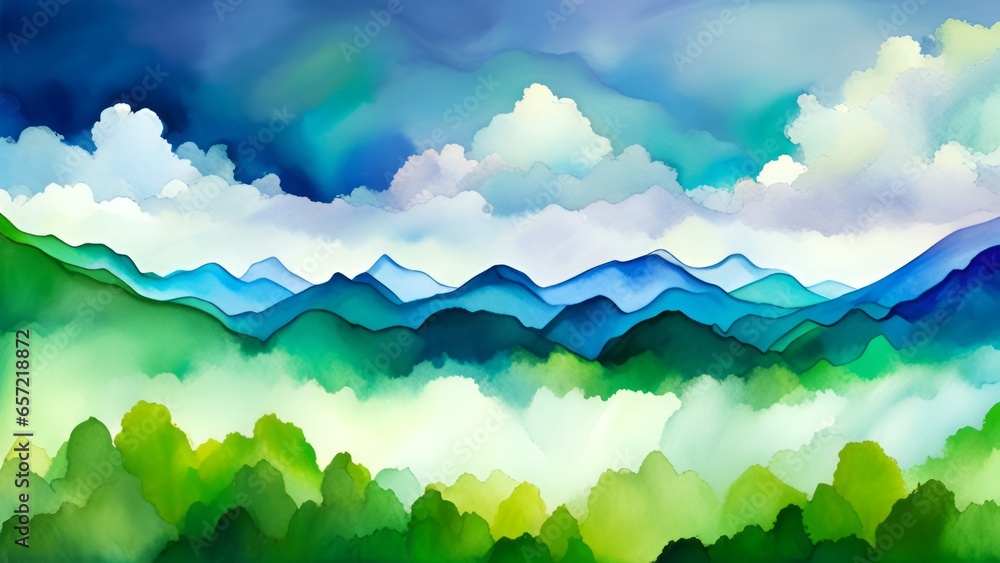 landscape with mountains and clouds landscape with mountains and clouds