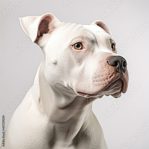 dogo argentino mirada lateral