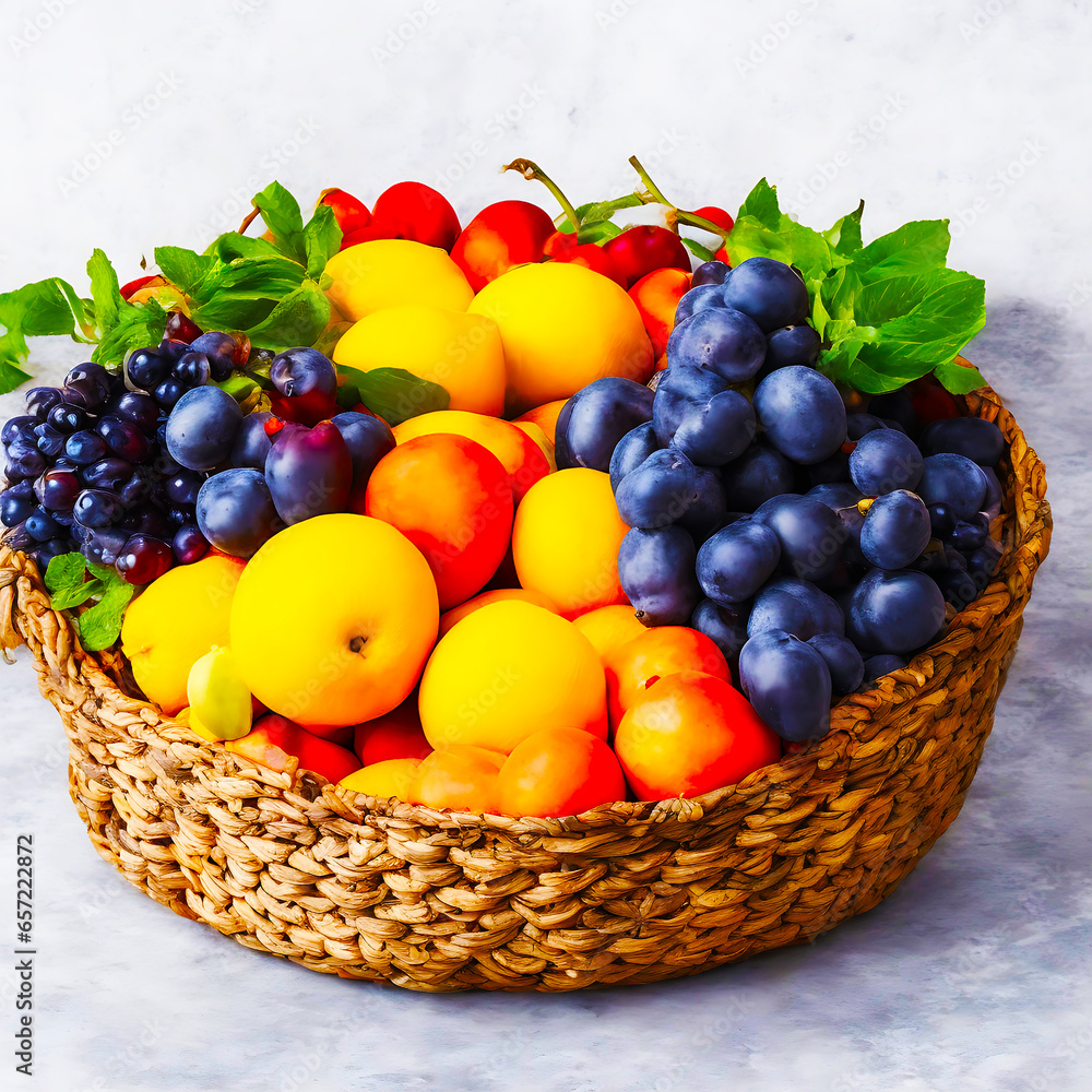 Healthy and organic fruit basket created by Ai Healthy and organic fruit basket created by Ai