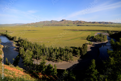 Beautiful landscape of Orkhon Valley, Mongolia photo