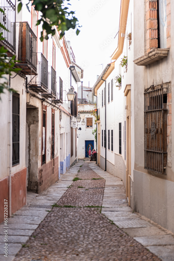 narrow street in the town of Cordoba Spain