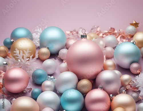 Happy New Year. pastel colored background for celebrating Christmas and Happy New Year.