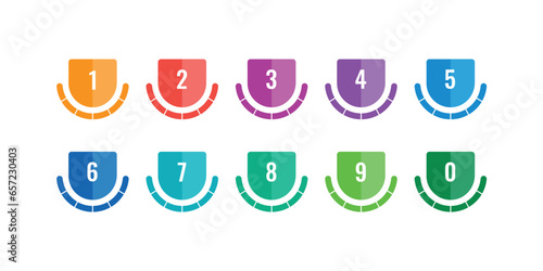 0-9 numbers. numbers 0-9 in geometric shape