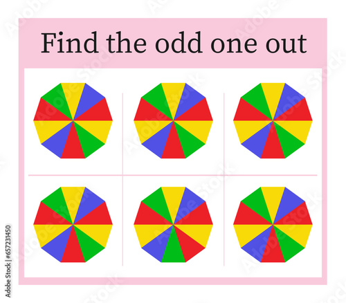Game for kids. Task for development of attention and logic.