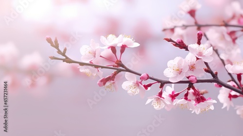 cherry blossom in spring time with soft focus and bokeh