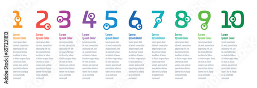 1-10 steps infographic template. colorful 1-10 numbers informational template. business infographic template.zip