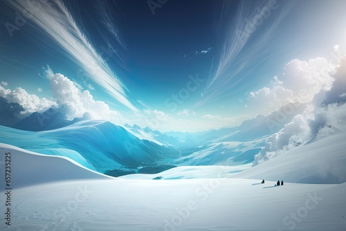 Textured intricate 3D wall in light blue and white tones for your presentation background sky photo