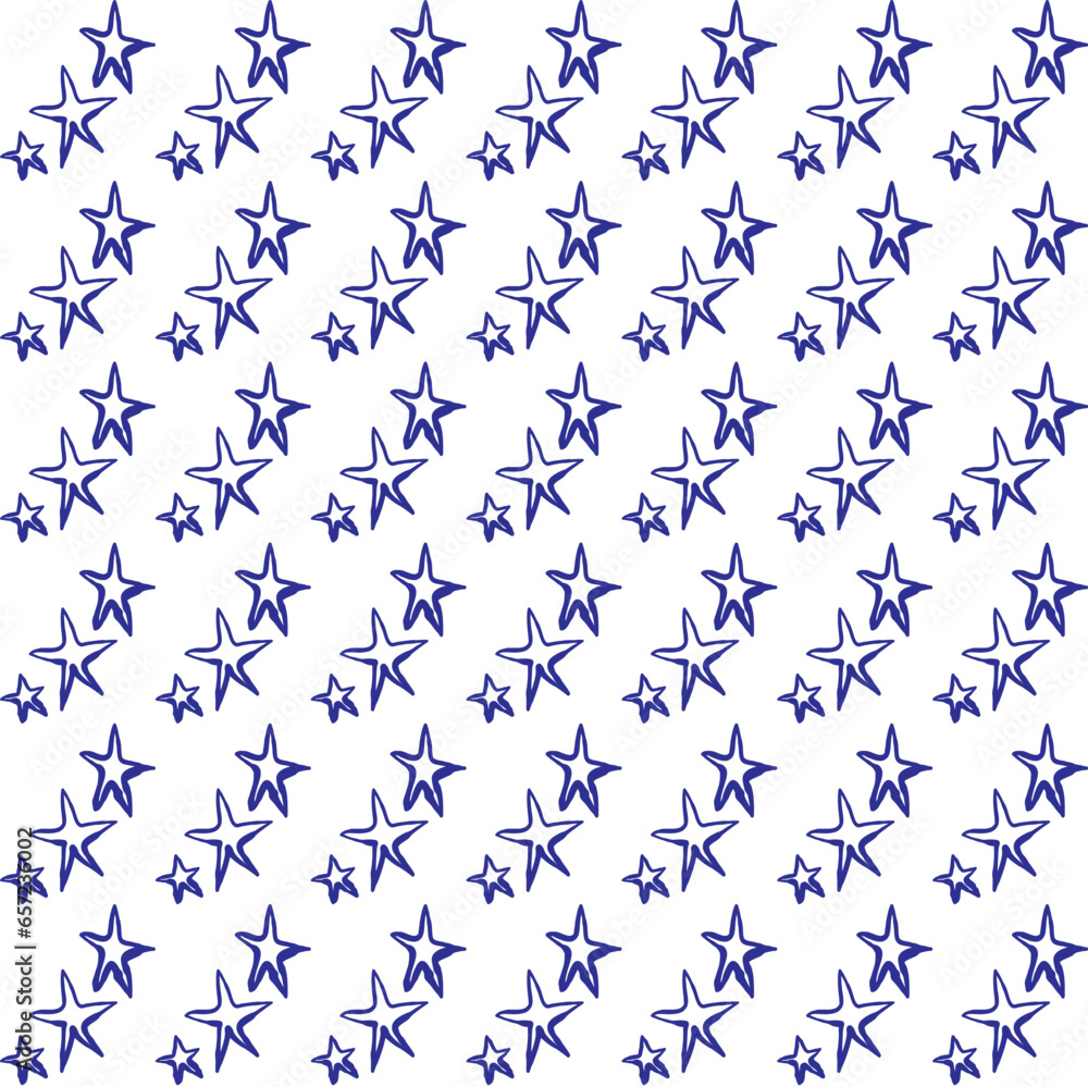 Hand drawn star pattern design. Stars seamless pattern .illustration vector Hand drawn star pattern design. Stars seamless pattern .illustration vector