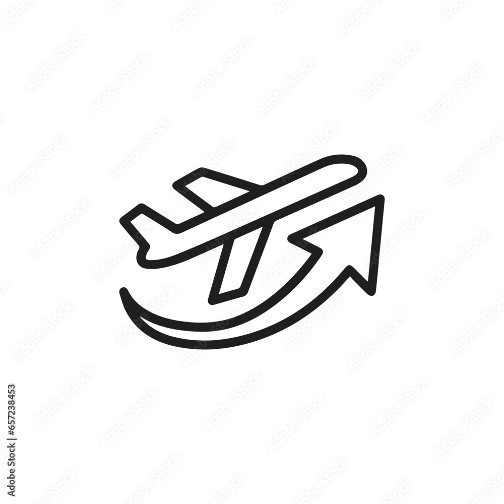 Plane icon vector. Linear style sign for mobile concept and web design. Plane symbol illustration. Pixel vector graphics - Vector. Plane icon vector. Linear style sign for mobile concept and web design. Plane symbol illustration. Pixel vector graphics - Vector.