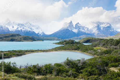 Chilean Patagonia landscape  Torres del Paine National Park