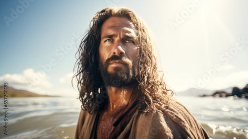 John the Baptist the advertiser of Jesus Christ imprisoned in prison by order of King Herod Antipas Generative AI Illustration photo