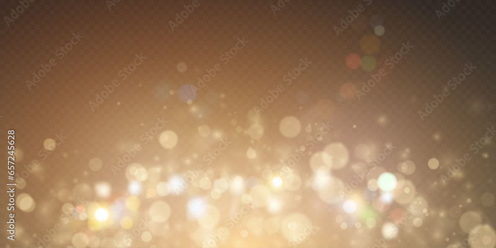 Light effect with lots of shiny bokeh highlights on transparent background for Christmas New Year design. Light effect with lots of shiny bokeh highlights on transparent background for Christmas New Year design.