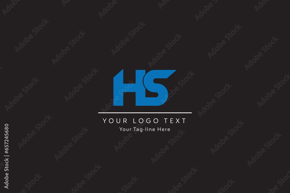 SH, HS, S, H abstract letters logo monogram SH, HS, S, H abstract letters logo monogram