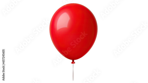 Red balloon isolated on transparent or white background