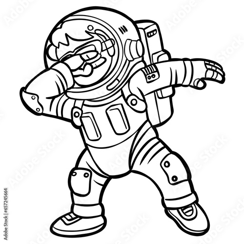 funny astronaut dabbing dance