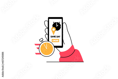Delivery Service Illustration in flat style design for your business and many more