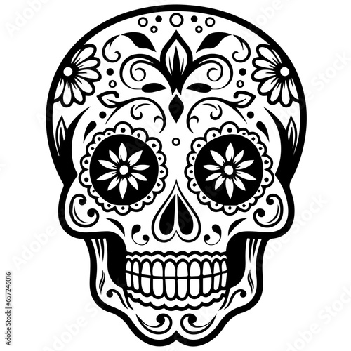 sugar skull vector illustration 