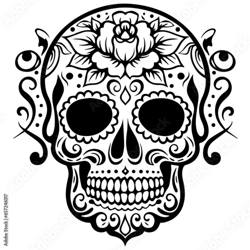 sugar skull vector illustration 