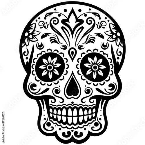 sugar skull vector illustration 