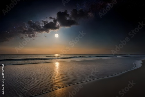 sea view with beach generated by AI technology