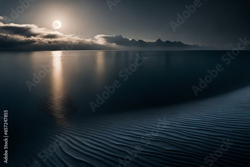 sea view with beach generated by AI technology