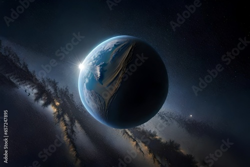 sea view with beach generated by AI technology