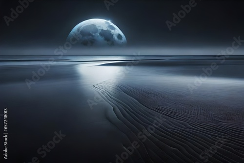 sea view with beach generated by AI technology