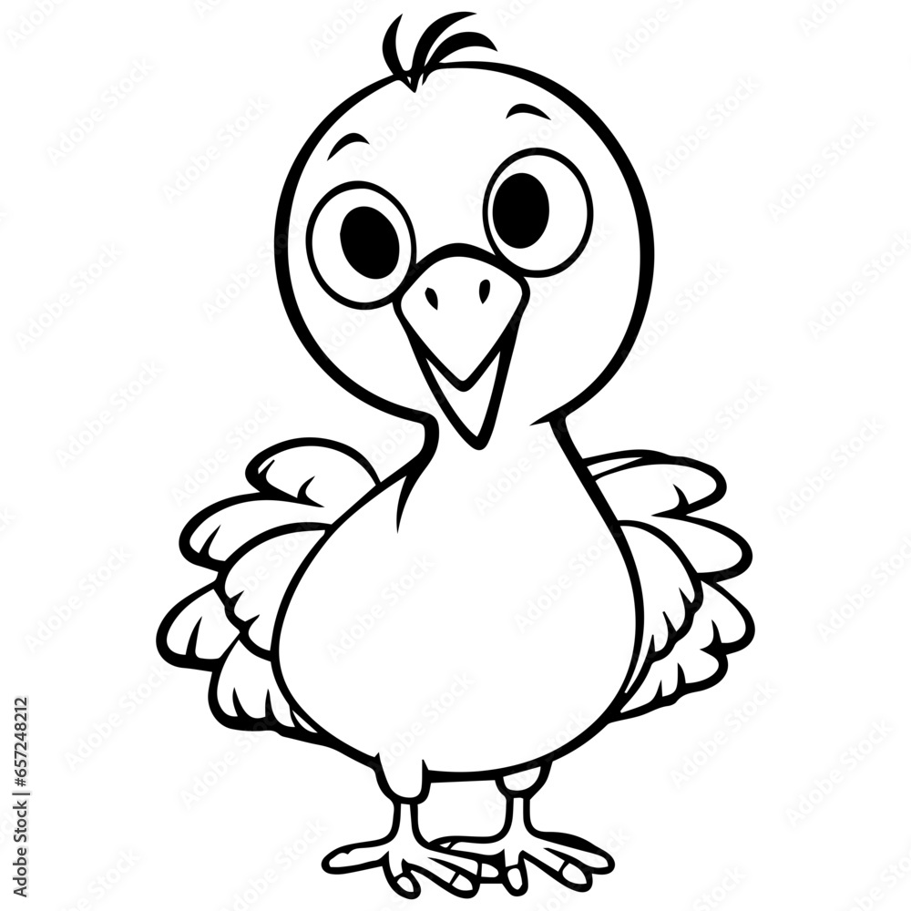 Silhouette turkey on white background. Farm animals collection. Icon Silhouette turkey on white background. Farm animals collection. Icon